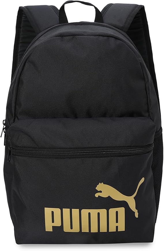 PUMA PUMA Phase Backpack Unisex Classic Backpack PUMA Black-Gold No.1 Logo OSFA - 091164