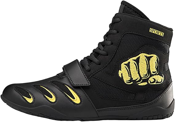 Boxing Shoes,Men's Wrestling Shoes Boots,Boxing Boots Mens Boys,Bodybuilding Shoes,Rubber Sole,Breathable Non-Slip,for Fighting Shoes Powerlifting Bodybuilding Boots Footwear.
