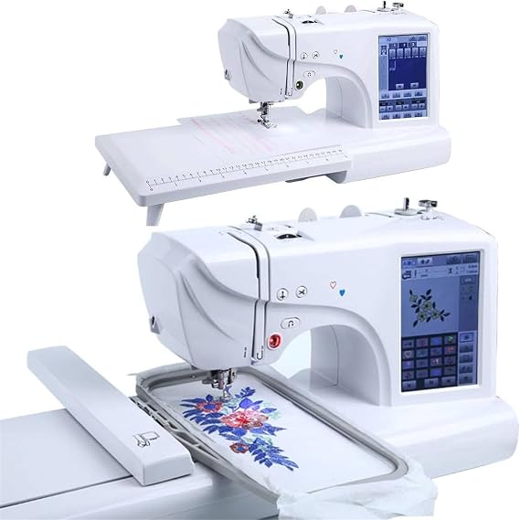 Sewing Embroidery Machine Computerized Embroidery Machine For Clothing 210 Built-in Letters and 30 Pattern Borders, 158 Built-in Designs with LCD Touch Screen