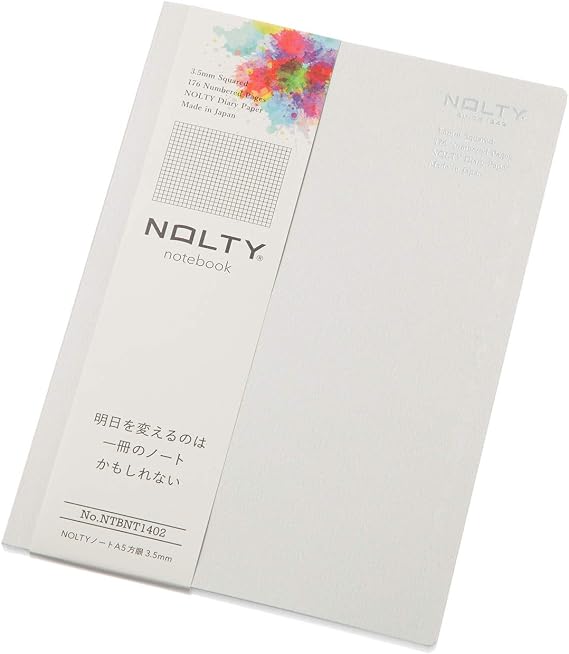 Noritsu NOLTY NTBNT1402 A5 Notebook, Grid, Gray