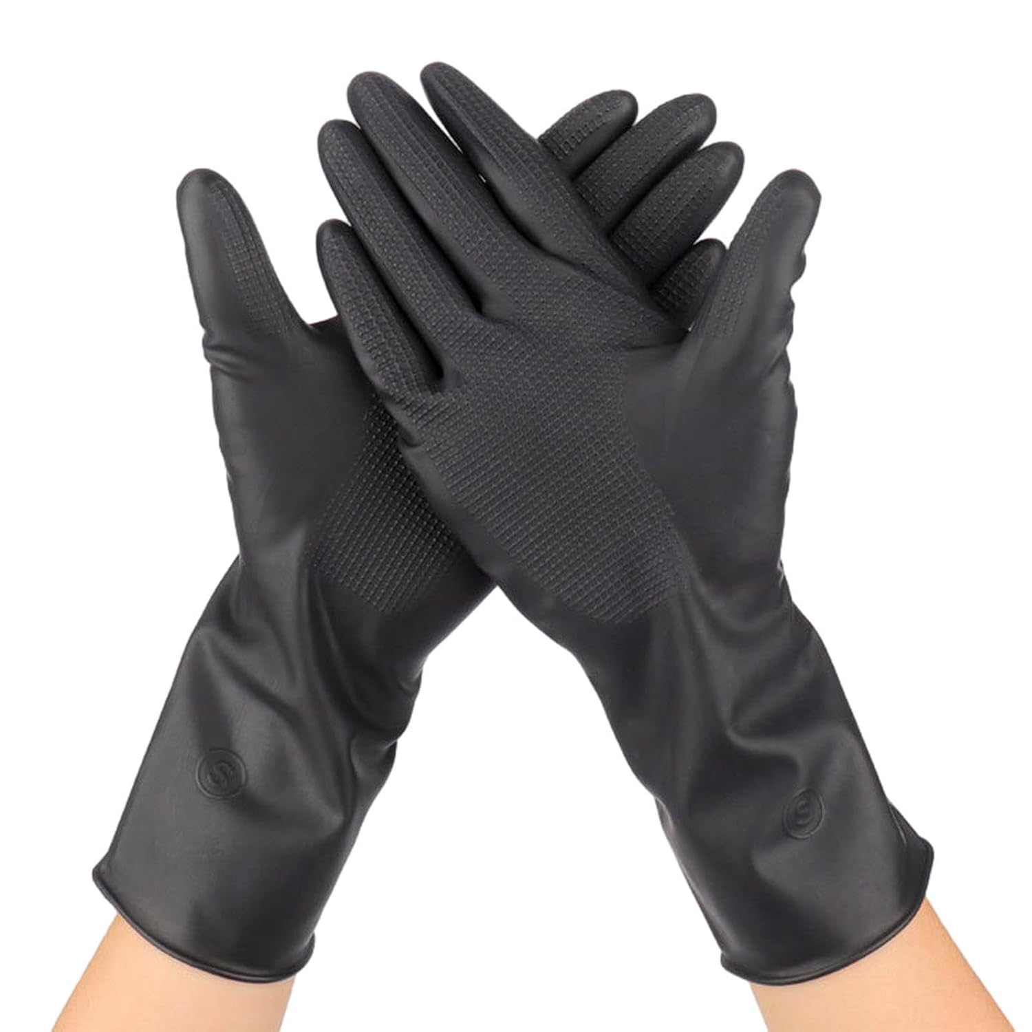 1 Pair Hair Dyeing Gloves Rubber Gloves Reusable Professional Latex Black Gloves for Coloring Hair Accessories for Salon