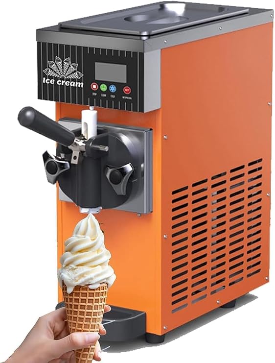 Commercial Soft Serve Ice Cream Maker with Pre-Cooling and Auto Clean Function