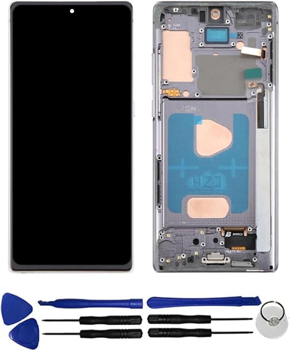 Replacement for Samsung Galaxy Note 20, Note 20 5G Touch Screen Digitizer Assembly LCD Display with Bezel Frame Black (TFT,No fingerprint recognition function)