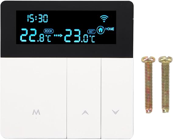 Programmable Smart Thermostat LCD Display Accurate Temperature Control for Shopping Mall (Wi-Fi, Voice Control for Yandex Alice, for)