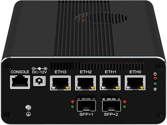 Mini PC 10Gbe Firewall Pentium 8505, 2 x 10 Gigabit SFP Micro Router Appliance Computer, 4 x i226V 2.5GbE LAN Support Windows OPNsense, Barebone NO RAM NO Storage NO System