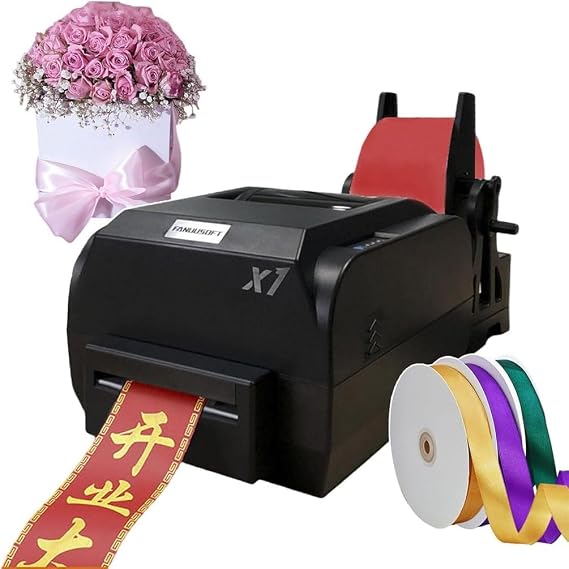 Personalized Ribbon Machine, 200 DPI Thermal Transfer Label Printer for Foil Stamping, 150mm/s Speed