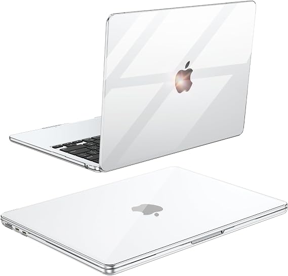BlueSwan for MacBook Air 13 inch Case 2026 M5-M2 Chip, Crystal Clear