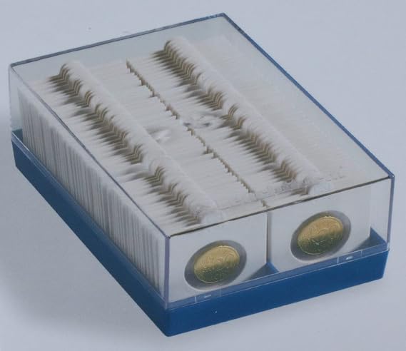 Lighthouse Coin Box with 100 39.5mm 2 X 2 Coin Holders