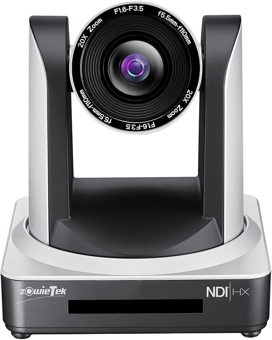 Zowietek Pro PTZ Camera NDI|HX 20X Live Streaming PoE Camera with Simultaneous HDMI and 3G-SDI Outputs IP Camera