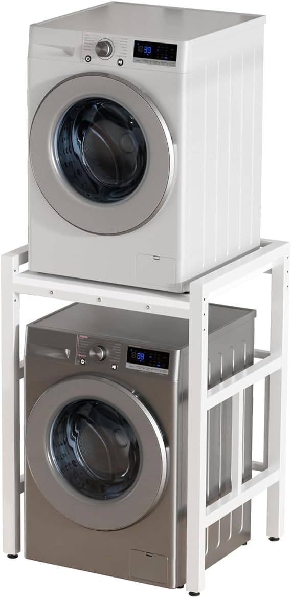 Washer Dryer Stand Stacking Kits, Height Adjustable Washing Machine Shelf [Energy Class A+]