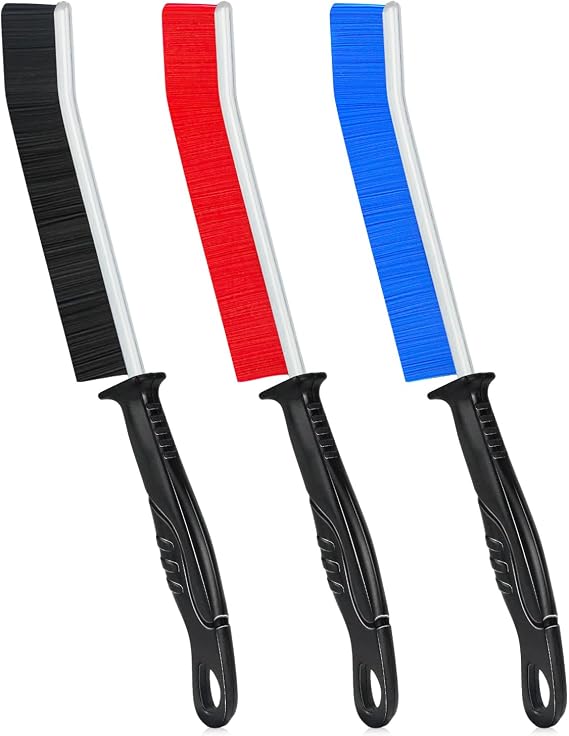 Crevice Cleaning Brush, 3pcs Long Handle Scrubbing brush, Multifunctional Bathroom Tile Groove Gap Thin Cleaning Brush for Narrow Corners in home Kitchen and Window Groove