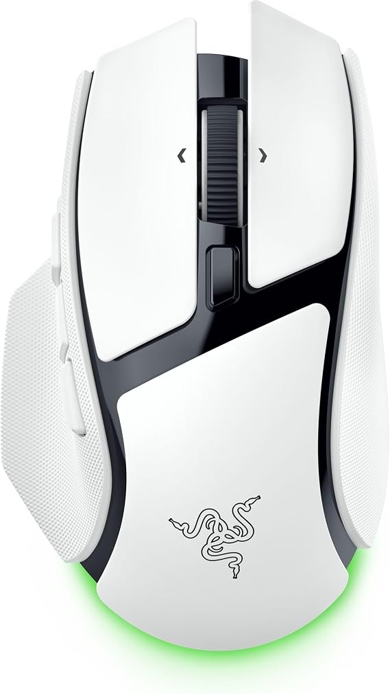 Razer Basilisk V4 HyperSpeed - Customizable Wireless Ergonomic Gaming Mouse - 33K Optical Sensor - 12 Customizable Controls - Mouse Switches Gen-4 - PC/Mac | White