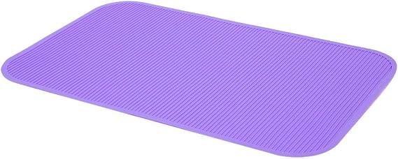 Weikeya Pet Table Mat, Easy to Clean Washable Pet Grooming Table Mat Rubber Water Absorbent Dog Cat Mat for Grooming Bathing Training Table for Small Animals(Purple)