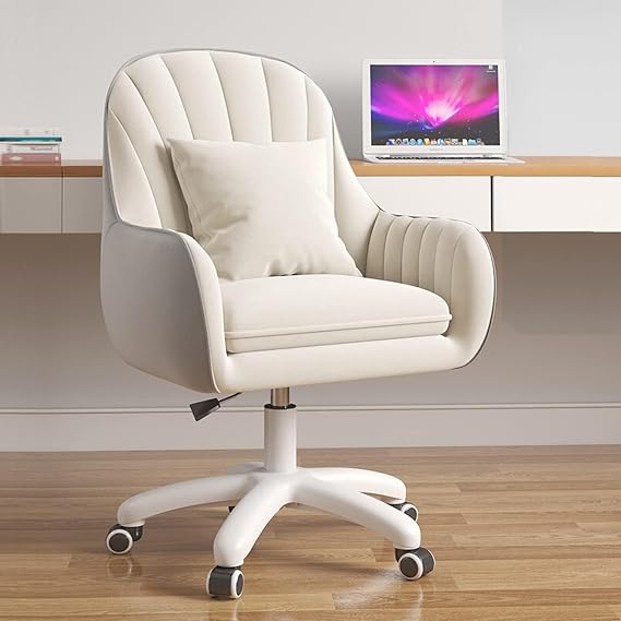 Cute Office Chair: Adjustable Modern and Comfortable Work Chair, 360° Swivel, Medium Backrest, Suitable for Home Office and Living Room.