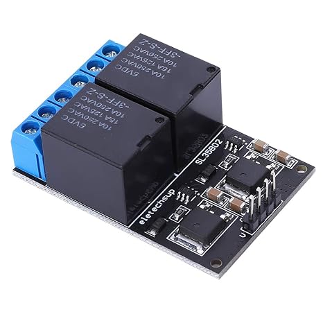 DC 12V 2-Channel Relay Module Bistable Self-Locking Low Pulse Trigger Module for MCU Control Automation Industrial Electronics