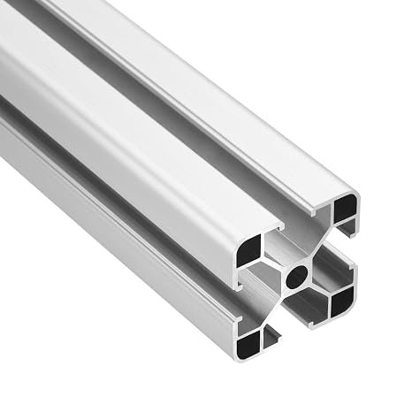 uxcell 350mm 4040 アルミニウム押出プロファイル シルバー 1.5mm