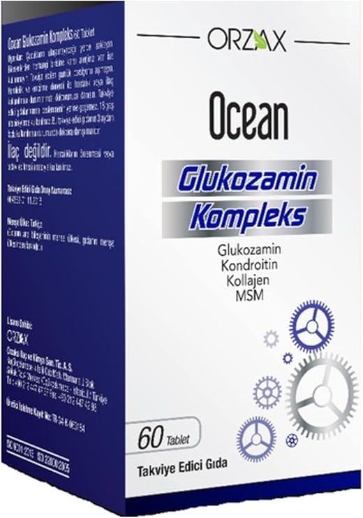 Orzax Ocean Glukozamin Kompleks, Kondroitin, Kollajen, MSM, 60 Tablet