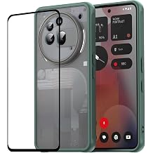 for Nothing Phone 3a Proケース、スクリーンプロテクター付き、Nothing Phone 3a Proフォンケース、ソフトTPUミリタリーグレードヘビーデューティーケース、耐衝撃性の頑丈な保護カバーNothing Phone 3a Pro用グリーン