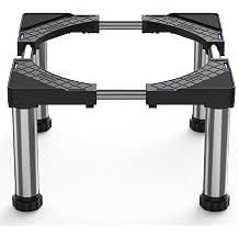 DEWEL Base for Fridge Base, Height 28-31CM, Adjustable Base for Dishwasher, Freezer, Kitchen Cabinet and Static Household Appliances 43-67CM with 4 Sturdy Feet, Black