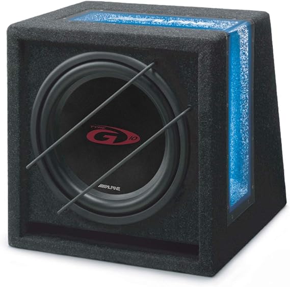 Alpine SBG-1044BR 25 cm (10”) Bassreflex Subwoofer Kutu, 150W RMS / 500W Peak, Hazır Sistem, LED Aydınlatmalı, Araç İçi Bass Hoparlör