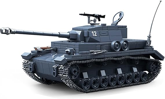 Technic Tank Model Building Kit, 985 PCS Building Block Set, WW2 PZ.KPFW.IV Main Battle Builidng Bricks Tank Toy Gift for Adult, Army Military Construction Kit