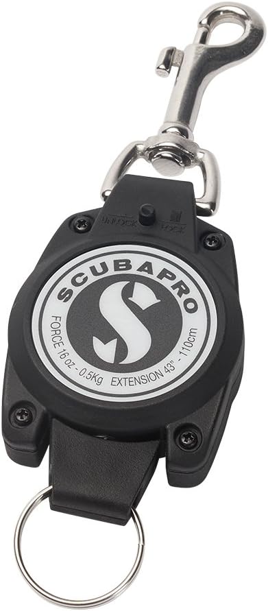 Scubapro Unisex - Adult Premium Retractor w/Stop Accessories Black None or Other