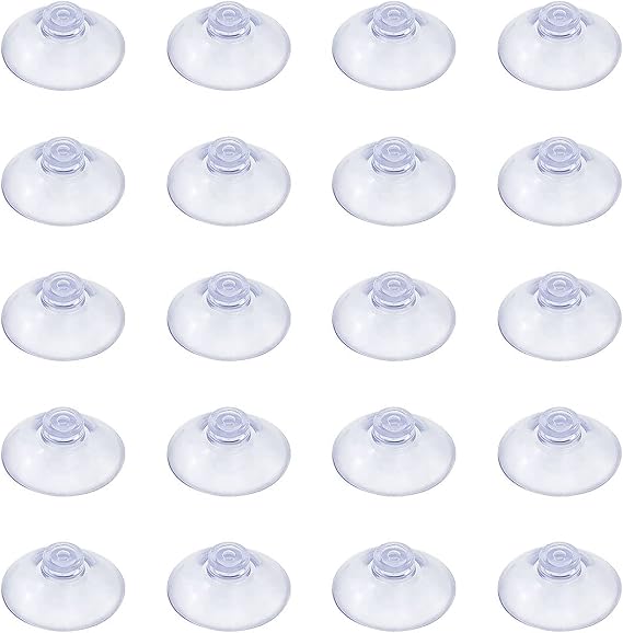 Thyonta 20 Pcs Small Plastic Suction Cups 20mm Clear Sucker Pads Without Hooks for Kitchen Bathroom Window