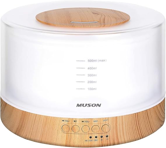 MUSON Tabletop Humidifier, Ultrasonic Type, 16.9 fl oz 500 ml, Aroma