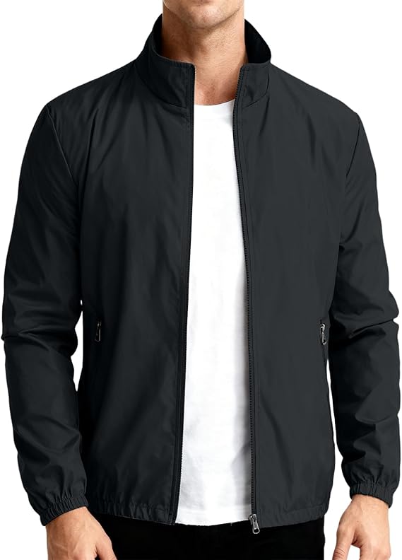 Men’s Lightweight Rain Coats Waterproof Raincoat Packable Windbreaker for Hiking Cycling