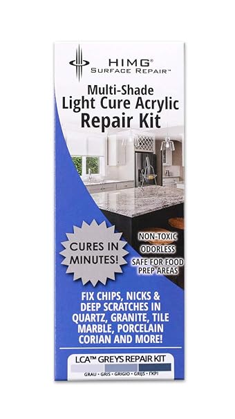 Grey Tones - Quartz, Granite, Corian, Marble Worktop Chip Repair Kit - Grey Quartz Repair Kit - HIMG Surface Repair