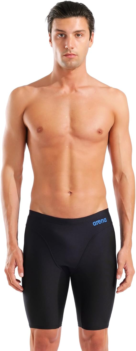 Arena Men's Performance Hyperflow Solid Chlorine Proof Swim Jammer High Intensity Swimming Swim Trunks (Pack of 1)