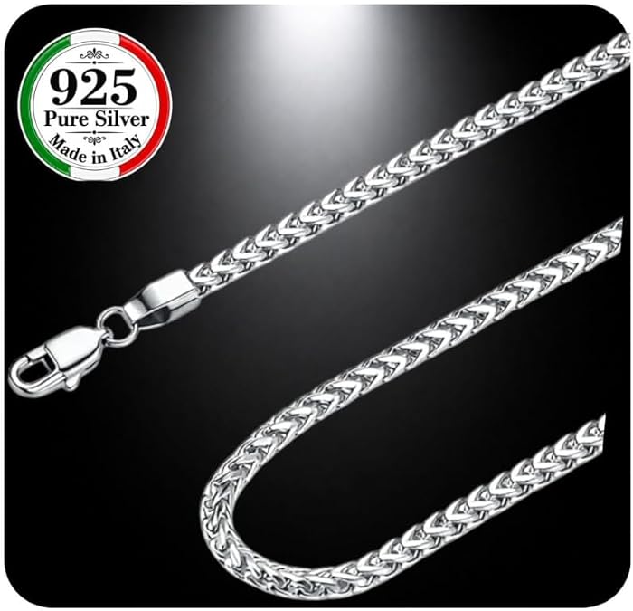 QUADRI - 925 Silver Chain Men's Necklaces - Necklace for Men