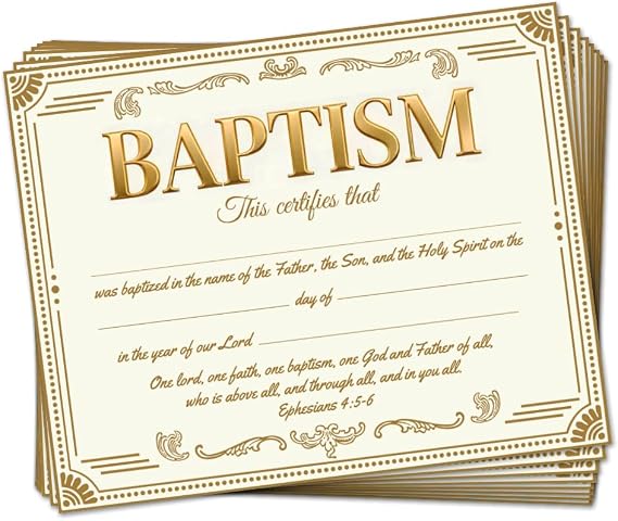 30Pcs European-Style Frame Baptism Certificates 25 x 20 cm