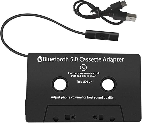 WANGCL Bluetooth Car Audio Adapter - Cassette to AUX for CD/MP3/iPod with 3.5mm Jack Plug