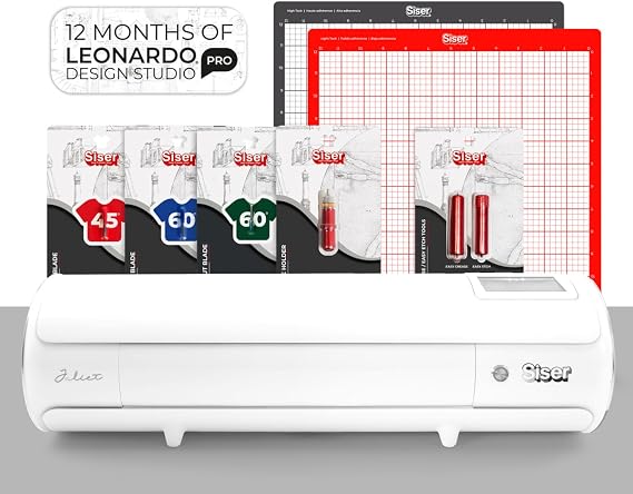 Siser Juliet Basic Package - Cutting Plotter with Blades Other Tools Cutting Mat and a Leonardo Pro ABO Included - For Cutting Thermovinyl and Other Materials
