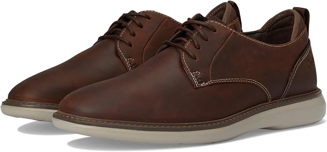 Clarks メンズ Brantin プレーン オックスフォード, 蜜蝋レザー, 7.5 Wide