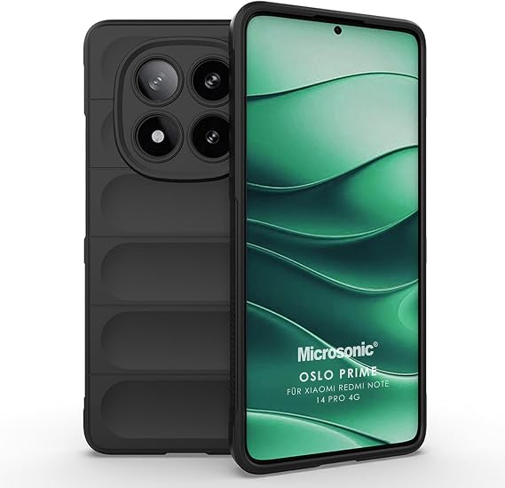 Microsonic Xiaomi Redmi Note 14 Pro 5G Kılıf Oslo Prime Siyah [Redmi Note 14 Pro 5G ile Uyumlu Kılıf - Siyah]