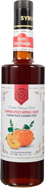 Nish Bal Kabağı (Pumpkin Spices) Aromalı Şurup 700 ML - Cam Şişe