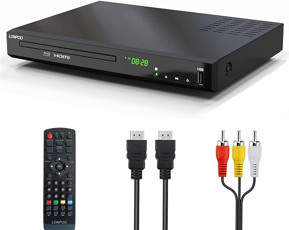 BLU-Ray DVD Disc TV Player, HDMI/AV/Coxical Output
