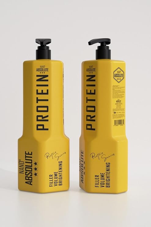 Protein Shampoo 1 L - Professional Hairdressing Shampoo with Pump - Filler & Volume Care for Shine, Smoothness & Strong Hair - Salon Quality