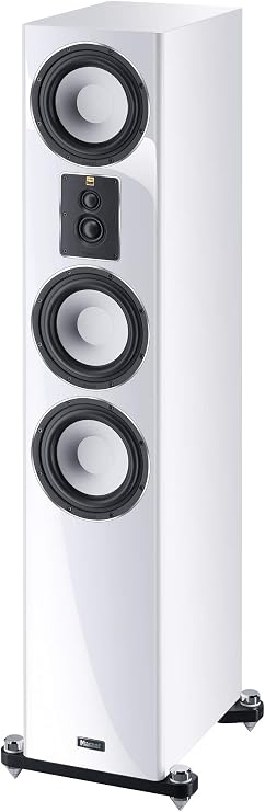 Magnat Signature 707, white, 1 piece. - Dynamic 4-way standing speaker with elegant high gloss front for fantastic stereo and home cinema sound