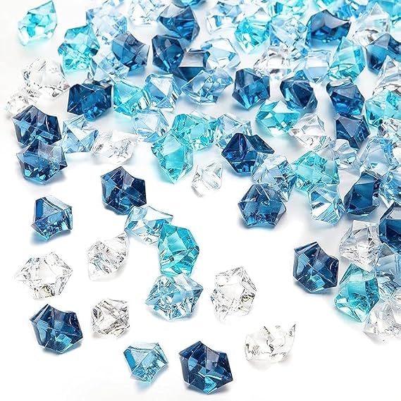 Decorative Acrylic Ice Crystals, 200 Pieces Colorful Acrylic Crystal Chunks