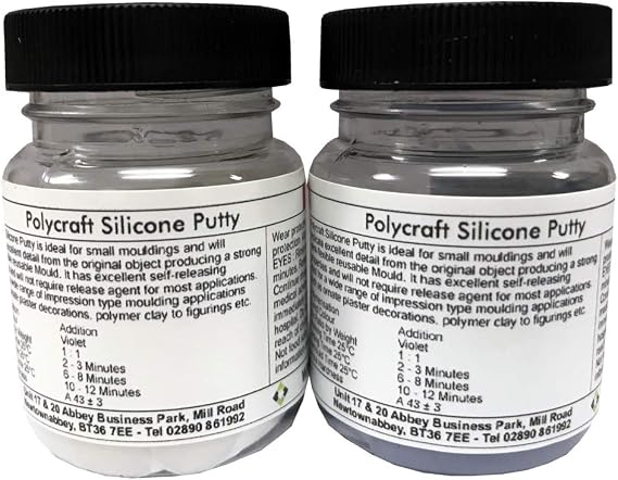 Polycraft Silicone Putty RTV Mould Making Rubber - 100g Kit