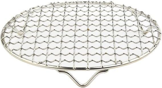 Cooling Rack for Baking Roasting Grilling Drying and Steaming Made of 201 Stainless Steel with Manual for ARGON Welding and Polished (165mm)