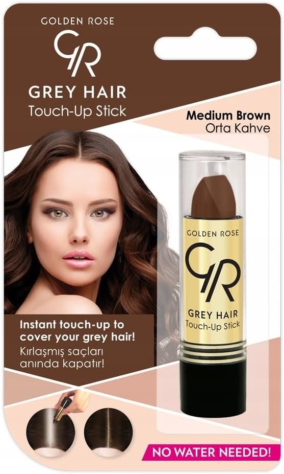 Golden Rose Gray Hair Touch Up Stick Hair Trimmer Stick Middle Brown, No: 03