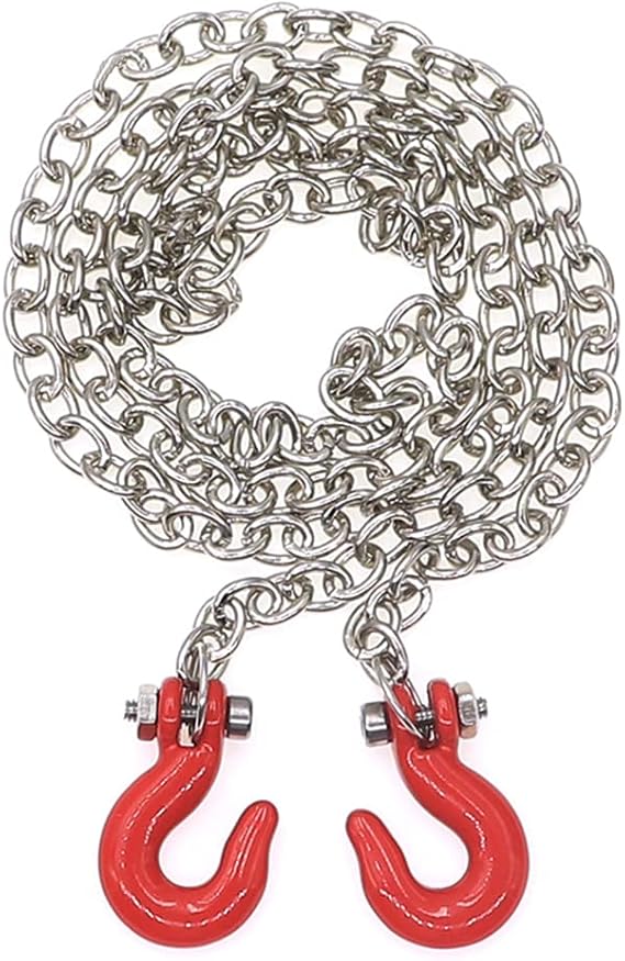 1/10 Chain Trailer Winch Hook for RC Rock Climbing Crawler Axial SCX10 II AA10 CC01 Traxxsa TRX-4 90046 90038 G Shape Accessories-Red
