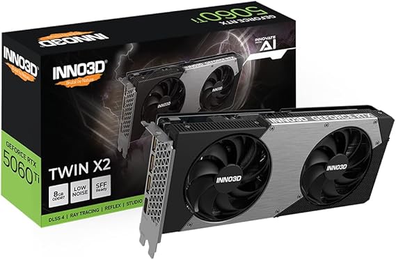 Inno3D GeForce RTX5060Ti 8GB Twin X2 128Bit GDDR7 Ekran Kartı N506T2-08D7-193075N