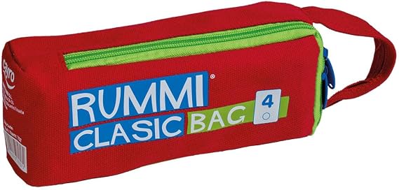 Cayro Rummi Travel in a Small Bag - Ideal Board Game for Travel - Ideal for Kids and Adults - Combine the Chips to Win - +2 Players