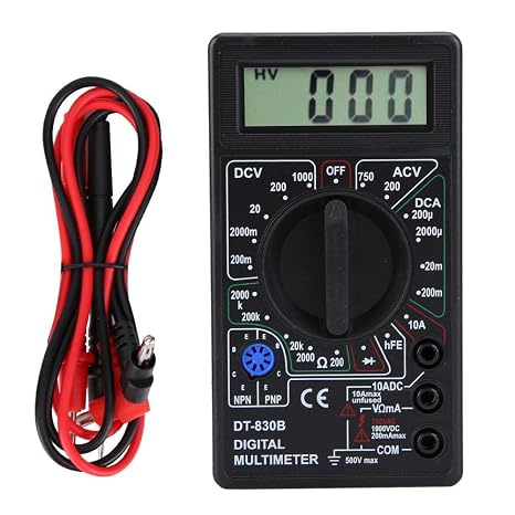 Digital Multimeter, DT-830B Multifunctional Portable Dt-830B Multimeter Multifunctional Voltage Tester LCD Digital Multimeter Amp Volt Ohm Tester Voltmeter Ohmmeter Meter