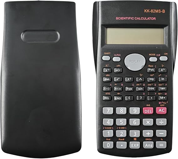 KK-82MS-D Portable Scientific Calculator Engineering Scientific Functional Calculator with 240 Functions Two-Line Display for School Supplies Students Teachers Business Office Home,Black